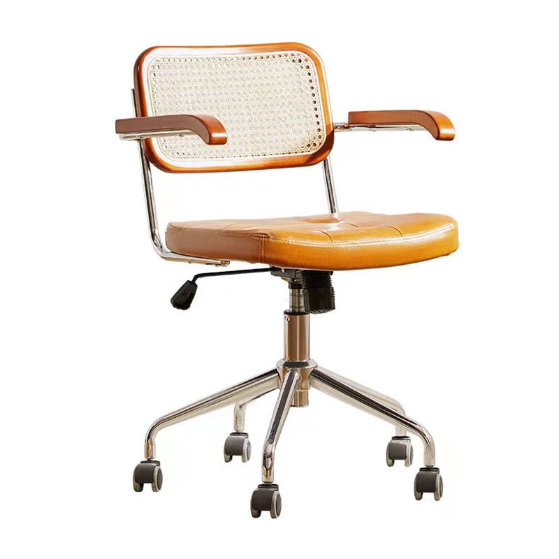 Modern Style Swivel Chair Low Back Home Office Chair with Wheels Clearhalo 'furn' 'furn_office_chair' 'Furniture' 'Office Chairs' 'Office Furniture' 'office_chair' 1200x1200_bdcc3a39-5f4f-4477-9071-fb452eb3d423