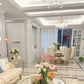 White and Gold Dinner Room Kitchen Table Traditional Luxury Dining Table Clearhalo 'Dining Tables & Seating' 'Dining Tables' 'dining_table' 'furn' 'furn_dining_table' 'Furniture' 'Kitchen & Dining Furniture' 1200x1200_bdcdacc3-e42a-4336-9a74-cb6583590f34