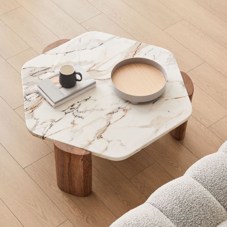 3 Legs Coffee Table Marble Geometric Coffee Coffee or End Table Clearhalo 'Coffee & Accent Tables' 'Coffee Tables' 'coffee_tables' 'furn' 'furn_coffee_tables' 'Furniture' 'Living Room Furniture' 1200x1200_bdd15afb-de89-4fdc-bd04-8f7e6520884b