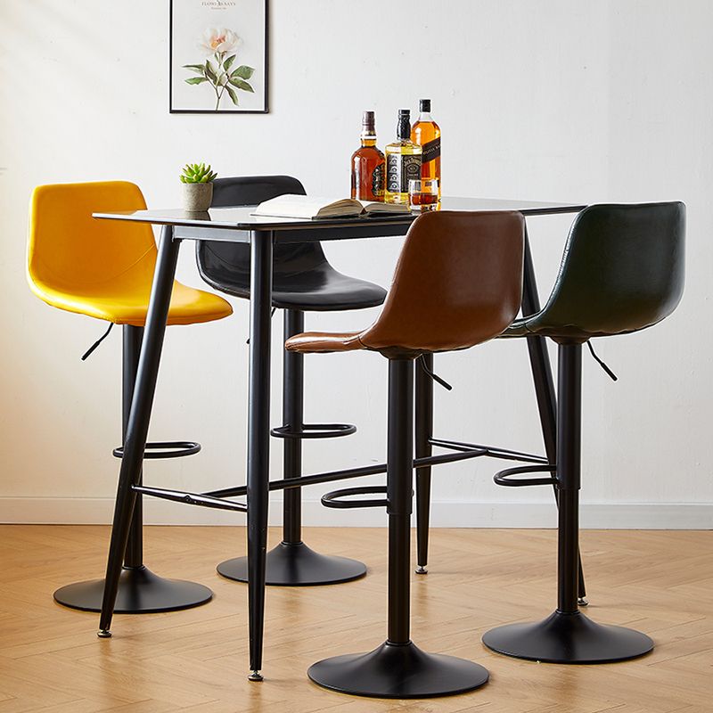 Modern Leather Bar Stool Footrest Bucket Adjustable Indoor Counter Stool Clearhalo 'Bar Furniture' 'Bar Stools' 'bar_stools' 'furn' 'furn_bar_stools' 'furniture_bar_stools' 'Kitchen & Dining Furniture' 'kitchen&dining_furn' 'kitchen' 'kitchen_furn' Furniture' 1200x1200_bdd16f73-b55e-4673-b2d7-45f50827e1d9