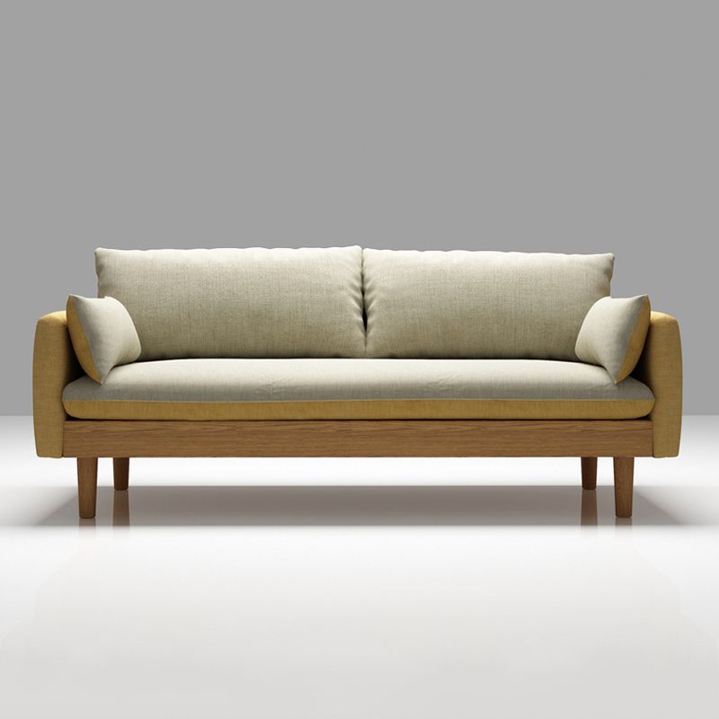 Contemporain 29.9 "H Coton Blend Square ARM SOFA pour l'appartement