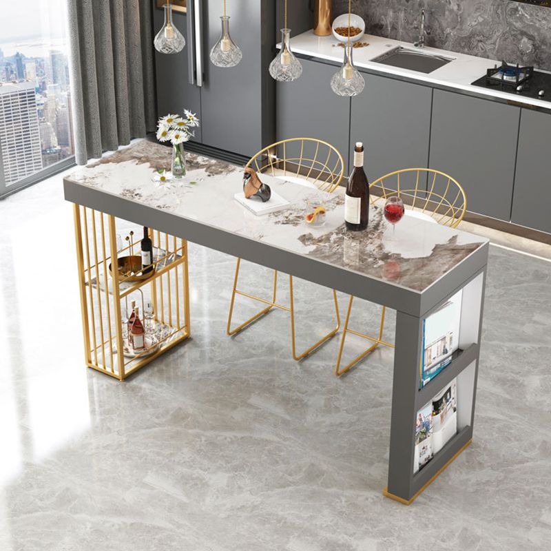 Modern Rectangle Bistro Bar Table Sintered Stone Storage Bar Table Clearhalo 'Bar Furniture' 'Bar Tables' 'bar_tables' 'furn' 'furn_bar_tables' 'Furniture' 'Kitchen & Dining Furniture' 1200x1200_bdd21268-065d-4b21-a987-35fb3f7a8b0a