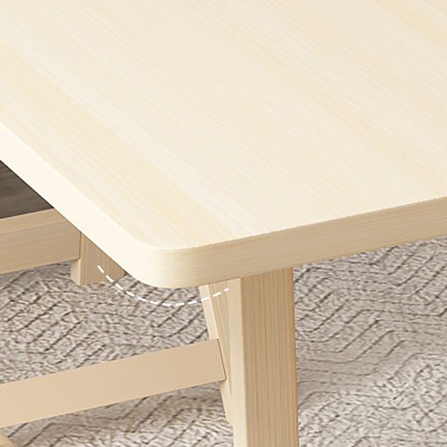 Mid-Century Dining Table Rectangle Wooden Dining Table with Trestle Base Clearhalo 'Dining Tables & Seating' 'Dining Tables' 'dining_table' 'furn' 'furn_dining_table' 'Furniture' 'furniture_dining_table' 'Kitchen & Dining Furniture' 'kitchen' 'kitchen_dining_table' 1200x1200_bdd46f57-d393-4a3a-a8b8-dd48317b92f6