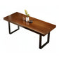 Industrial Double Pedestal Dining Table Rectangle Pine Solid Wood Dining Table