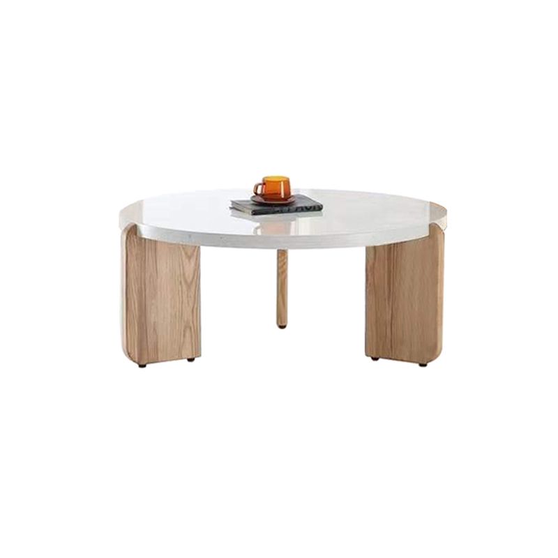 3 Legs Single Coffee Table Modern Round White Slate Coffee Table Clearhalo 'Coffee & Accent Tables' 'Coffee Tables' 'coffee_tables' 'furn' 'furn_coffee_tables' 'Furniture' 'Living Room Furniture' 1200x1200_bdd646ec-ea17-4ec4-9851-268588ebbfde