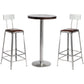 1/2/3 Pieces Industrial Pub Table Set Silver and Brown Bar Table and Stools