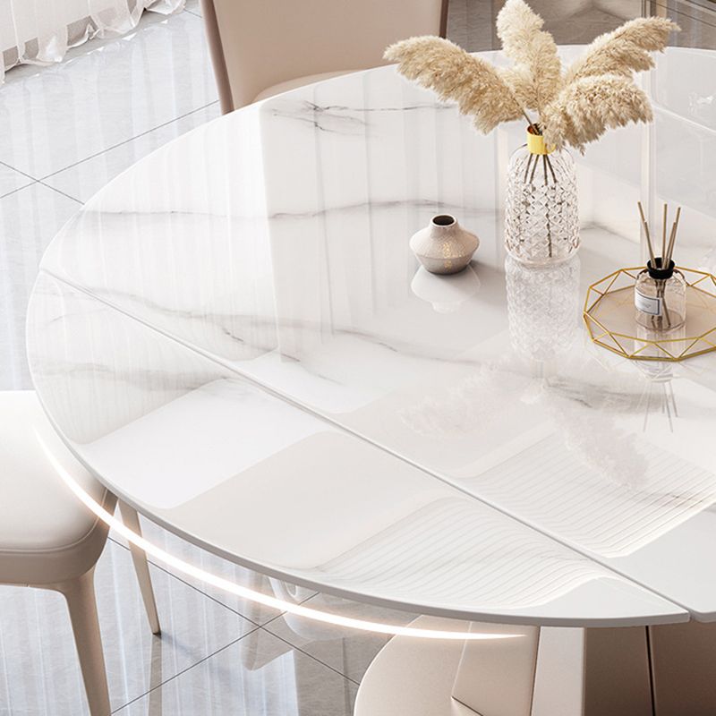 Modern Style Metal Dining Table Sintered Stone Top Table for Dining Room Clearhalo 'Dining Tables & Seating' 'Dining Tables' 'dining_table' 'furn' 'furn_dining_table' 'Furniture' 'furniture_dining_table' 'Kitchen & Dining Furniture' 1200x1200_bddad086-95b2-4129-9eb2-5c65c0c4dca8
