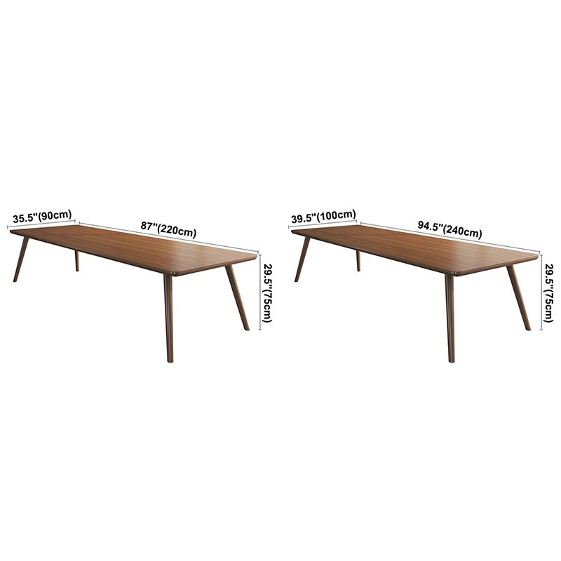 Rectangle Solid Pinewood Brown Tone Dining Table Simplicity 4 Legs Table for Dining Room Clearhalo ' dining_table' 'Dining Tables & Seating' 'Dining Tables' 'furn' 'furn_dining_table' 'Furniture' 'furniture_dining_table' 'Kitchen & Dining Furniture' 'kitchen&dining_furn' 'kitchen' 'kitchen_dining_table' 1200x1200_bddb5e81-3772-4a51-a68a-25174eb967ec