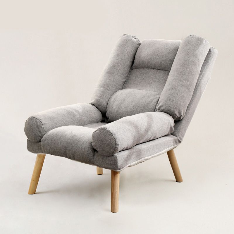 29.52"Wide Cotton Blend Arm Chair with Basic Four Legs Pillow Back Armchair Clearhalo 'Accent Chairs' 'accent_chairs' 'Chairs & Seating' 'furn' 'furn_accent_chairs' 'Furniture' 'Living Room Furniture' 1200x1200_bddbc46c-f8a7-4ec3-9b4e-6301c2465dd4