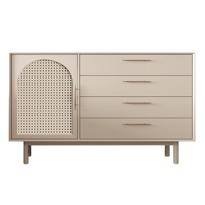 40-inch Height Wood Sideboard Simple Style 1 Door and 4 Drawer Cupboard for Living Room Clearhalo 'buffet_sideboard' 'Buffets & Sideboards' 'furn' 'furn_buffet_sideboard' 'Furniture' 'Kitchen & Dining Furniture' 1200x1200_bddcbdc8-08ed-4fcb-a82a-c11be3003bb3