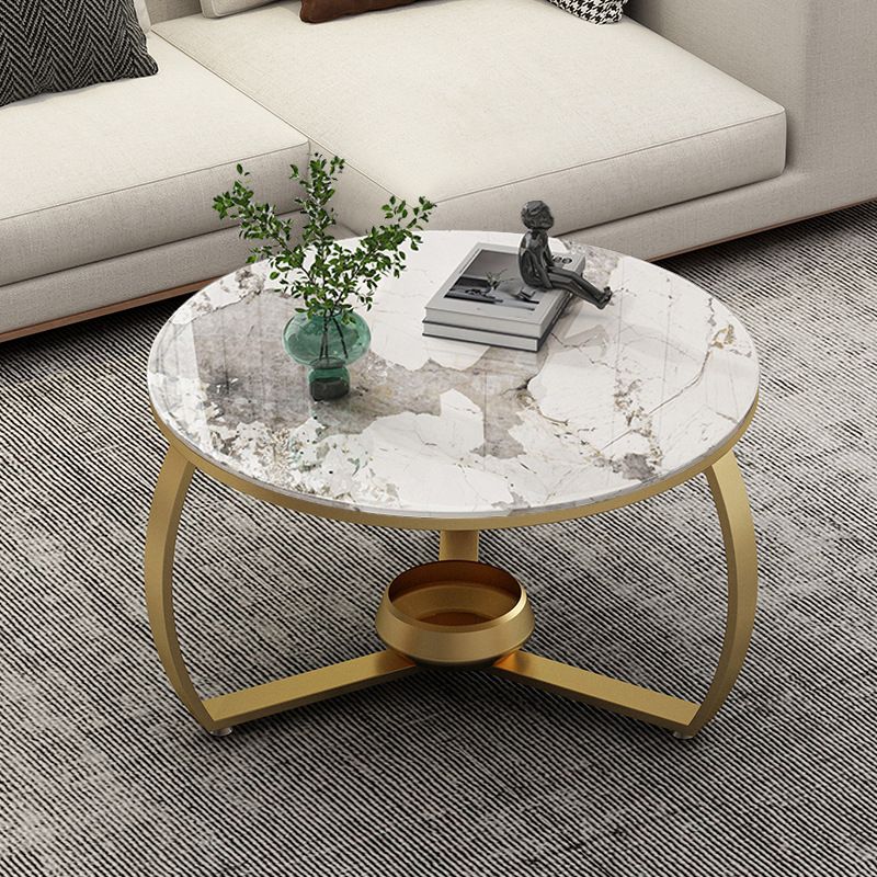 Round Cross Legs Coffee Table Contemporary Cocktail Table for Home Clearhalo 'Coffee & Accent Tables' 'Coffee Tables' 'coffee_tables' 'furn' 'furn_coffee_tables' 'Furniture' 'furniture_coffee_tables' 'Living Room Furniture' 1200x1200_bddd28b3-d8dc-4007-91ac-9fbdeb490feb