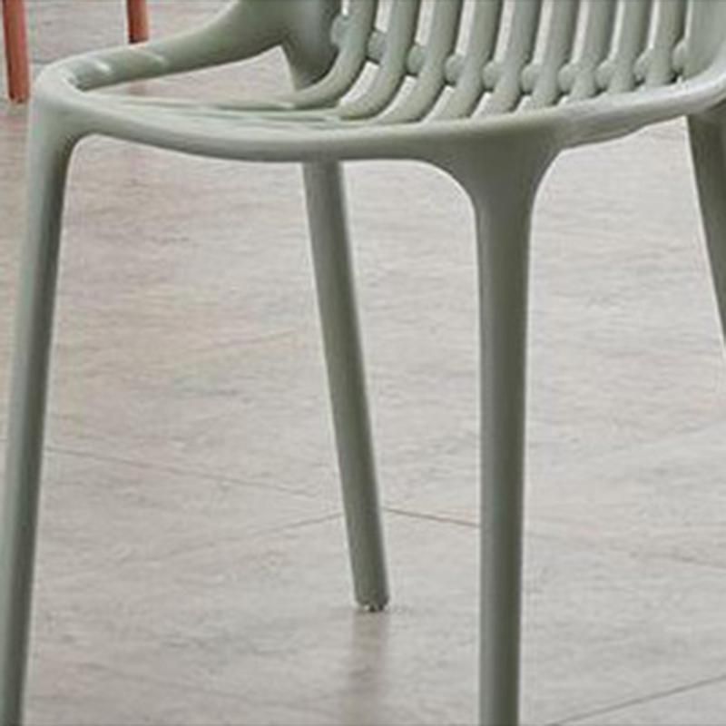 Nordic Style Armless Side Chairs Slat Back Chairs with Plastic Legs for Home Use Clearhalo 'Dining Chairs' 'Dining Tables & Seating' 'dining_chair' 'furn' 'furn_dining_chair' 'Furniture' 'Kitchen & Dining Furniture' 1200x1200_bdde0029-7d0d-4f47-9222-b7264ee90cbc