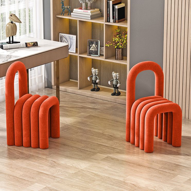 Contemporary Velvet Armless Dining Chairs Metal Dining Chair for Home Use Clearhalo 'Dining Chairs' 'Dining Tables & Seating' 'dining_chair' 'furn' 'furn_dining_chair' 'Furniture' 'Kitchen & Dining Furniture' 1200x1200_bdde3759-02e9-4c07-b76d-df3316ee2d46