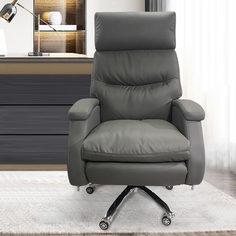 Faux Leather Executive Chair High Back Swivel Arms Included Office Chair Clearhalo 'furn' 'furn_office_chair' 'Furniture' 'Office Chairs' 'Office Furniture' 'office_chair' 1200x1200_bddf6192-02e5-42ad-b375-f4a75751eb33