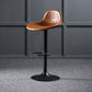 Adjustable Height Bucket Seat Bar Stools Faux Leather Swivel Barstool