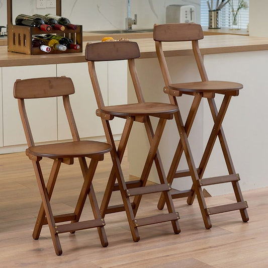 Contemporary Wooden Counter Height Stools Folding Height Bar Stool