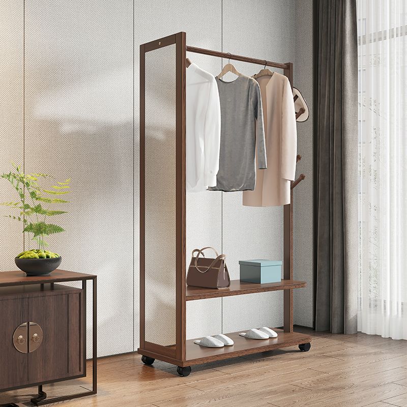 Armario contemporáneo de madera maciza 2 estantes armario de vestuario