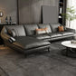 Contemporary Cushions Flared Arm Faux Leather Stationary Seating