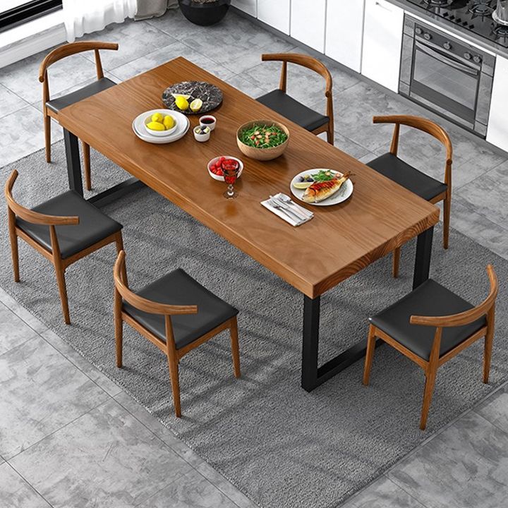 Modern Style Wooden Brown Dining¬†Room¬†Set Standard Height Home Dining Table Furniture Clearhalo 'Dining Room Sets' 'Dining Tables & Seating' 'dining_room_set' 'furn' 'furn_dining_room_set' 'Furniture' 'furniture_dining_room_set' 'Kitchen & Dining Furniture' 'kitchen&dining_furn' 'kitchen' 1200x1200_bde3219a-e079-47e4-8e32-4340c62f52de