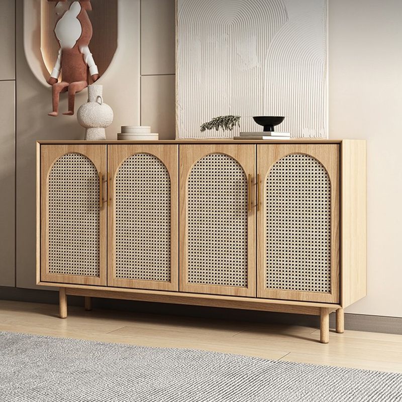 Cabinetes marrones contemporáneos Mesa de buffet de madera maciza para sala de estar