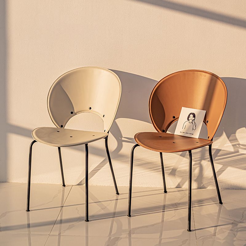 Modern Style Dining Chairs Armless Side Open Back Chairs with Metal Legs for Kitchen Clearhalo ' kitchen&dining_furn' 'Dining Chairs' 'Dining Tables & Seating' 'dining_chair' 'furn' 'furn_dining_chair' 'Furniture' 'furniture_dining_chair' 'Kitchen & Dining Furniture' 'kitchen' 1200x1200_bde73dea-a7ab-4283-96e2-dd197847a78d