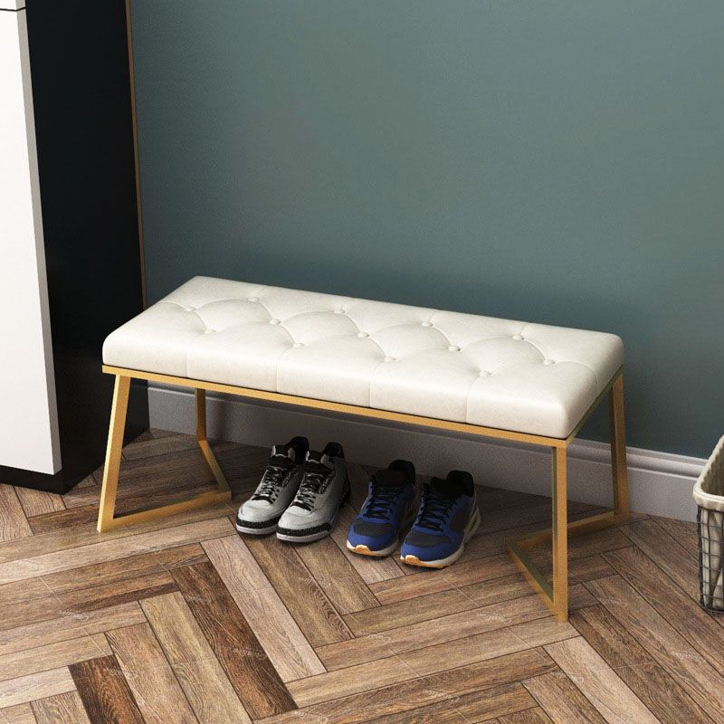 Mid-Century Modern Upholstered Bench Rectangle Bedroom Seating Bench with Legs Clearhalo 'Benches' 'Chairs & Seating' 'furn' 'furn_benches' 'Furniture' 'Living Room Furniture' 1200x1200_bde83116-a27d-4827-855c-4680d9ae6db5