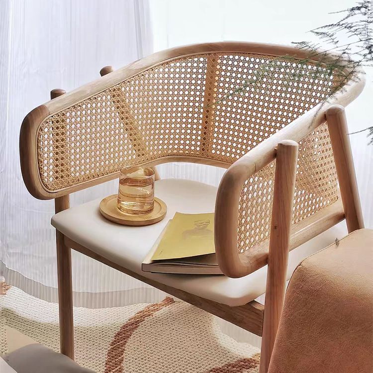 Contemporary Solid Wood Home Dining Arm Chair Open Back Dining Side Chair Clearhalo 'Dining Chairs' 'Dining Tables & Seating' 'dining_chair' 'furn' 'furn_dining_chair' 'Furniture' 'furniture_dining_chair' 'Kitchen & Dining Furniture' 1200x1200_bde8f6ef-a2d4-4091-893a-6ac9209b6ff4