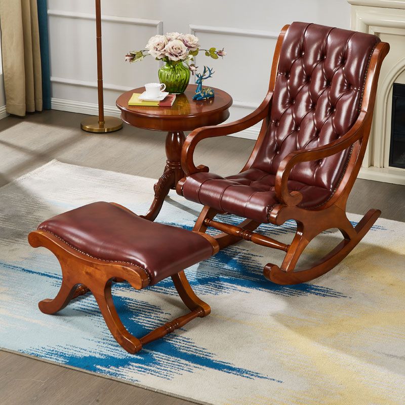 Mesa de pedestal de extremo redondo de madera maciza tradicional mesa de acento de acento lateral en marrón