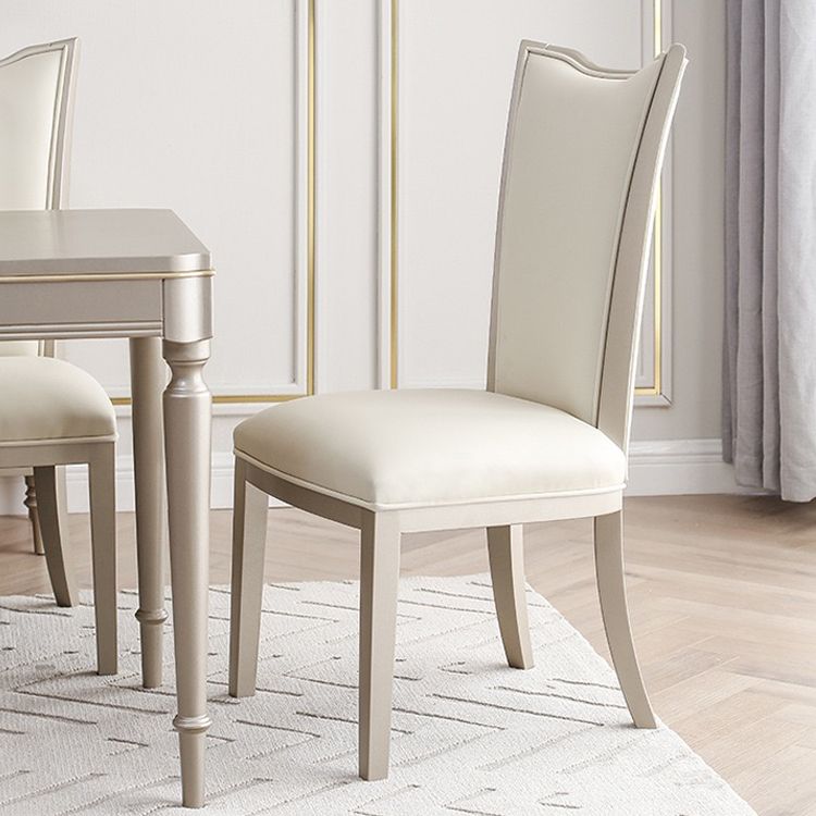 Rectangle Vintage Dining Table Champagne Tone Fixed Table for Home Use Clearhalo ' dining_table' 'Dining Tables & Seating' 'Dining Tables' 'furn' 'furn_dining_table' 'Furniture' 'furniture_dining_table' 'Kitchen & Dining Furniture' 'kitchen&dining_furn' 'kitchen' 'kitchen_dining_table' 1200x1200_bdedae27-c143-4711-a0d2-8afec0ed6c2a