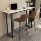 Modern Sintered Stone Top Rectangle Sled Bar Dining Table with Metal Base Clearhalo 'Bar Furniture' 'Bar Tables' 'bar_tables' 'furn' 'furn_bar_tables' 'Furniture' 'Kitchen & Dining Furniture' 1200x1200_bdee3f5c-ffe2-4943-ac1e-6b8ae0a6d78c