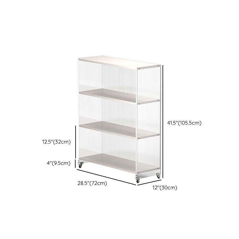 Closed Back Vertical Bookshelf Modern Style Acrylic Bookcase for Office Clearhalo 'Bookcases' 'furn' 'furn_bookcases' 'Furniture' 'Office Furniture' 1200x1200_bdef2839-7c23-4c50-a1d7-c7194c7402a9