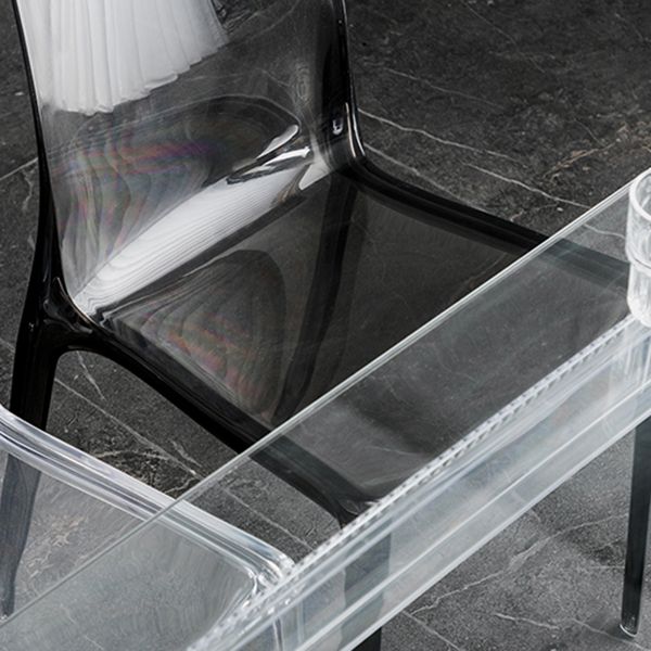 Modern Acrylic Armless Solid Back Dining Accent Chair for Home Clearhalo 'Dining Chairs' 'Dining Tables & Seating' 'dining_chair' 'furn' 'furn_dining_chair' 'Furniture' 'Kitchen & Dining Furniture' 1200x1200_bdef62bc-35e8-4b3f-ab8e-41c3734aaf3c