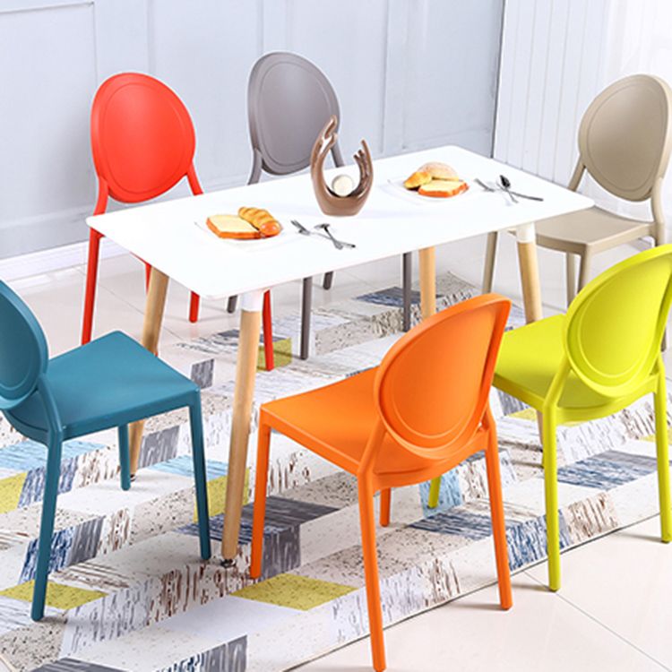 Contemporary Armless Plastic Dining Chairs Open Back Dining Side Chair for Home Use Clearhalo ' kitchen&dining_furn' 'Dining Chairs' 'Dining Tables & Seating' 'dining_chair' 'furn' 'furn_dining_chair' 'Furniture' 'furniture_dining_chair' 'Kitchen & Dining Furniture' 'kitchen' 1200x1200_bdefc39f-65af-4a4d-90aa-96b46f67f0f6