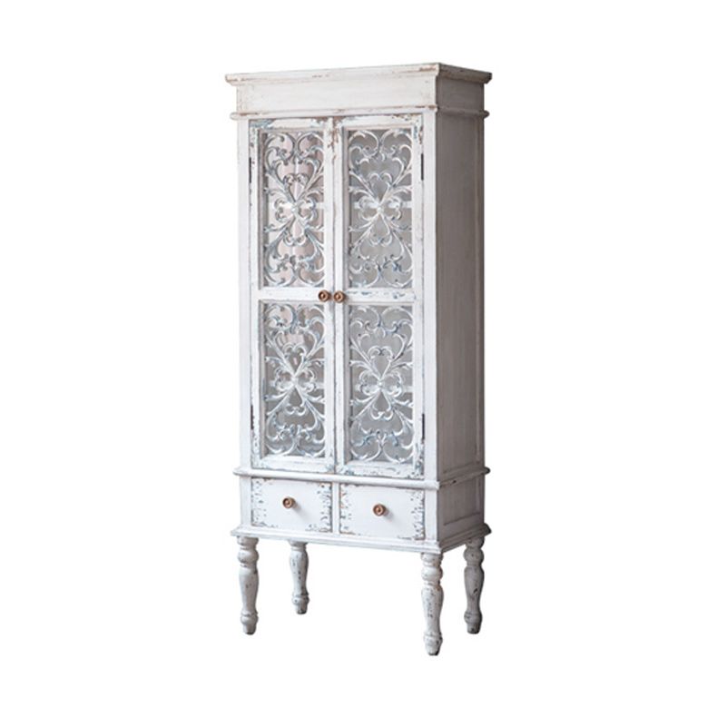 Traditional Wood Display Stand Glass Doors Storage Cabinet with Doors for Living Room Clearhalo 'Display & China Cabinets' 'display_china_cabinets' 'furn' 'furn_display_china_cabinets' 'Furniture' 'Kitchen & Dining Furniture' 1200x1200_bdefcc8e-9269-43f9-8b33-6aa59f4db3cb