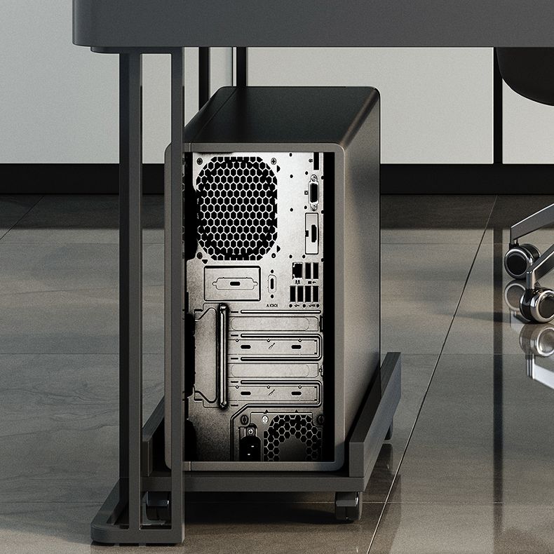 29.25-inch H Hedendaagse computerbureau gebogen stenen bureau