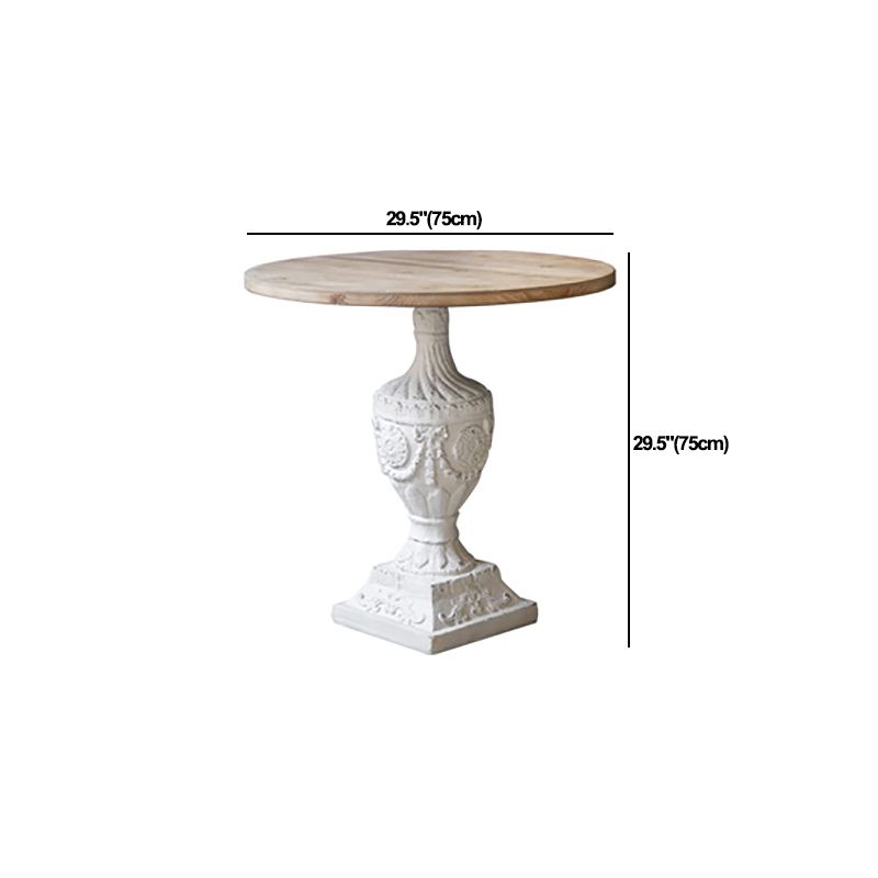 Rustic Style Side End Table Pedestal Distressed Round Sofa Side Accent Table Clearhalo 'Coffee & Accent Tables' 'End & Side Tables' 'end_side_tables' 'furn' 'furn_end_side_tables' 'Furniture' 'Living Room Furniture' 1200x1200_bdf36c49-45d7-499e-a77e-72937e0107e4
