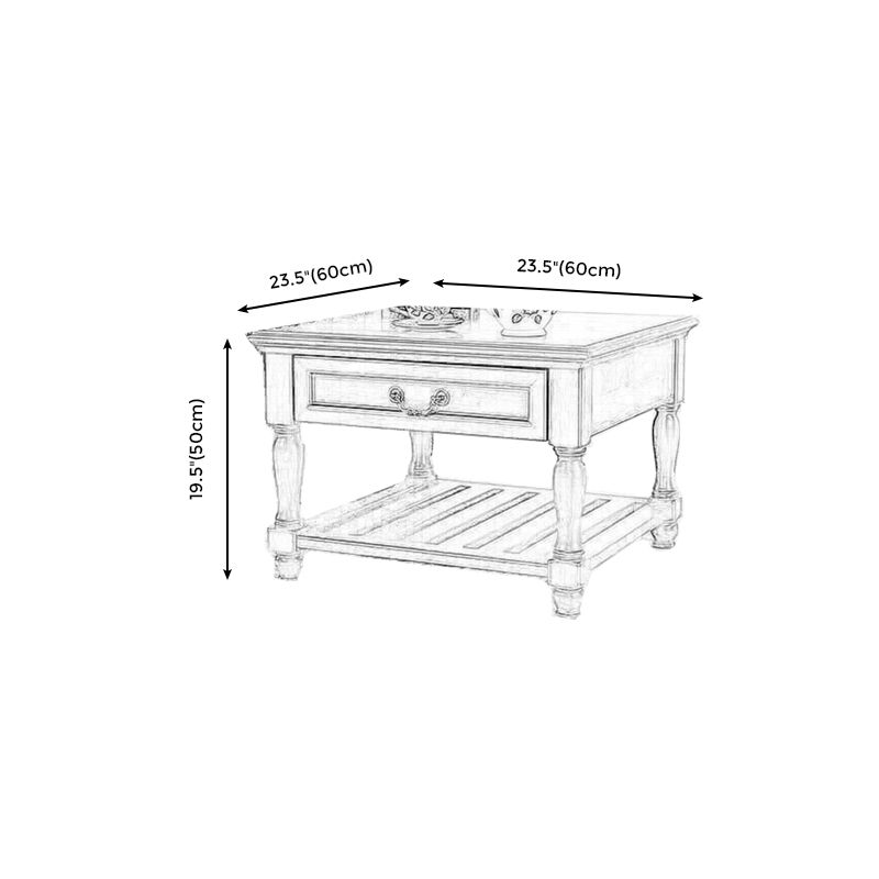 Tavolino in legno di campagna francese tavolino a doppio livello di divano laterale con conservazione
