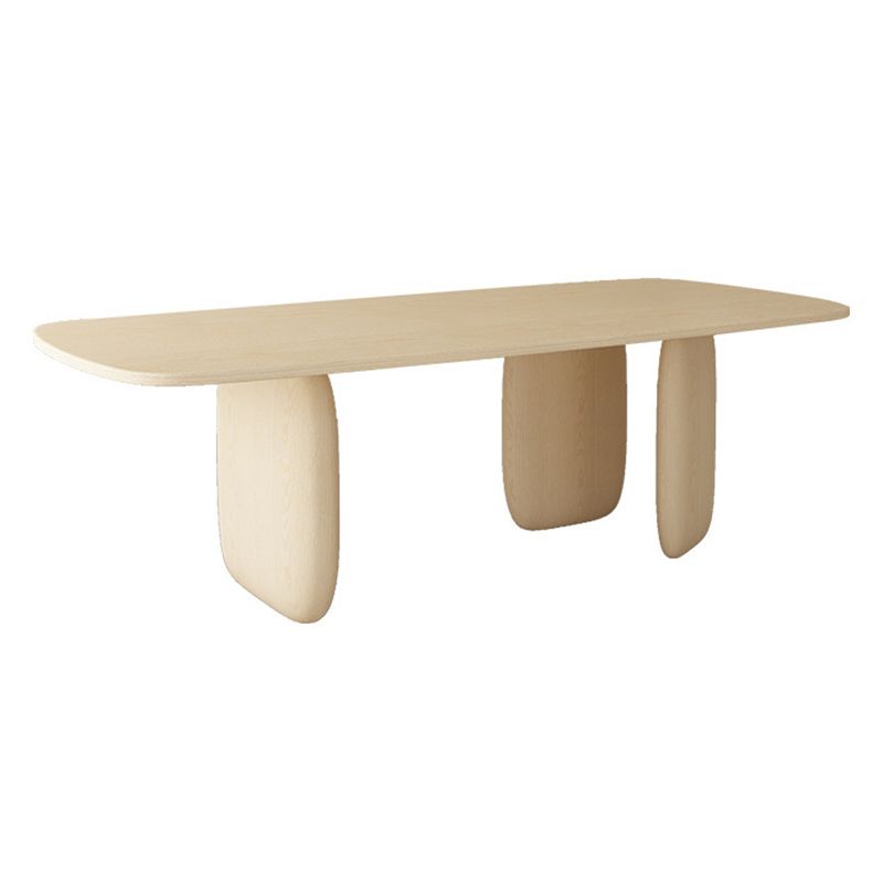 Solid Wood Rectangle Dining Table Modern Contemporary Kitchen Wood Table with 3 Legs Clearhalo ' dining_table' 'Dining Tables & Seating' 'Dining Tables' 'furn' 'furn_dining_table' 'Furniture' 'furniture_dining_table' 'Kitchen & Dining Furniture' 'kitchen&dining_furn' 'kitchen' 'kitchen_dining_table' 1200x1200_bdf549d6-c4a1-4152-aa28-89812542dd22