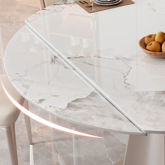 Juego de comedor de piedra blanca para el hogar 1/5/7 piezas Modern de comedor plegable juego de mesa de comedor plegable