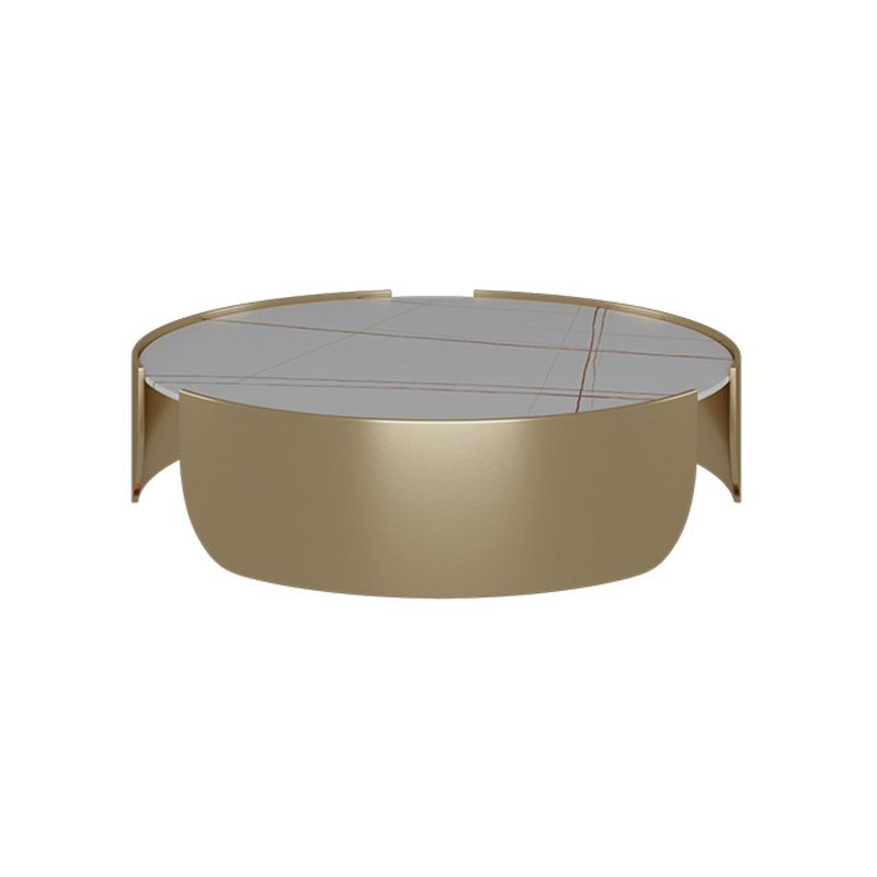 Dia 35.4" Round Cocktail Table Glam Slate Top 1 Single Coffee Table Clearhalo 'Coffee & Accent Tables' 'Coffee Tables' 'coffee_tables' 'furn' 'furn_coffee_tables' 'Furniture' 'Living Room Furniture' 1200x1200_bdf6c48d-227d-4497-b314-588c281c95ca