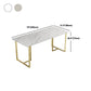 Glam Dining Set 1/4/5 Pcs Rectangle Sintered Stone Top Set with Parsons Chairs