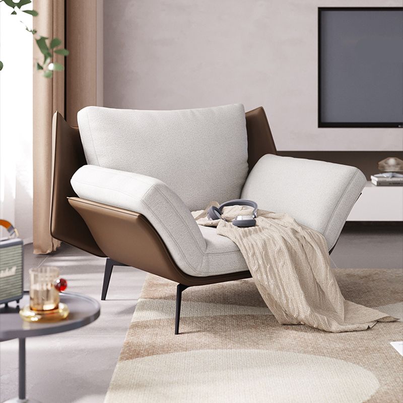 Mid-Century Modern Accent Armchair Flared Arms Fabric Armchair Clearhalo 'Accent Chairs' 'accent_chairs' 'Chairs & Seating' 'furn' 'furn_accent_chairs' 'Furniture' 'Living Room Furniture' 1200x1200_bdf76a92-8ecb-4772-9481-5f461c9648fd