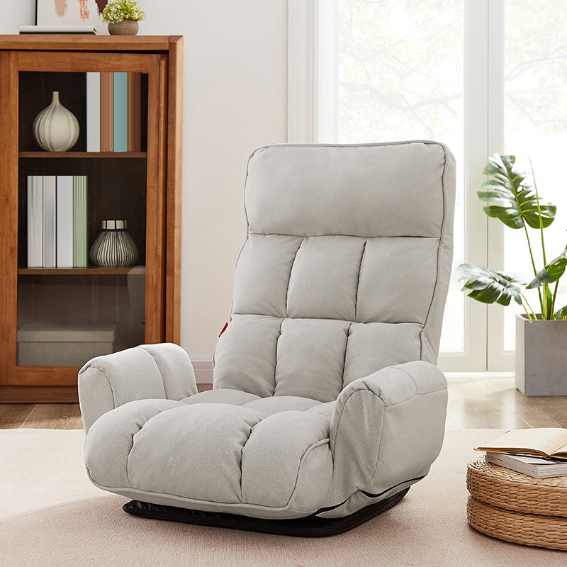 Sedia reclinabile in metallo in metallo in fronta in pelle