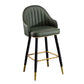 Scandinavian Armed Reception Stool Matte Finish Leather Barstool Clearhalo 'Bar Furniture' 'Bar Stools' 'bar_stools' 'furn' 'furn_bar_stools' 'Furniture' 'furniture_bar_stools' 'Kitchen & Dining Furniture' 1200x1200_bdf9ba80-b7a2-4d65-9db7-745b6bd820b5