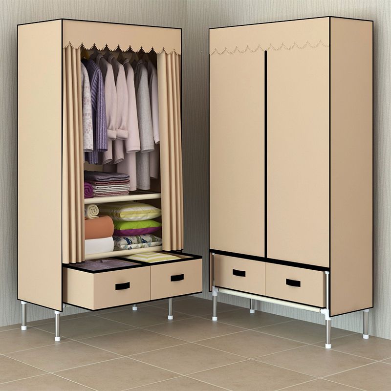 Armadio in metallo argento armadio per la casa contemporanea con cassetti