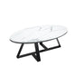 Oval Coffee Table with a Black/gold Base Made of Marble and Wrought Iron Clearhalo 'Coffee & Accent Tables' 'Coffee Tables' 'coffee_tables' 'furn' 'furn_coffee_tables' 'Furniture' 'Living Room Furniture' 1200x1200_bdfd6a1a-6144-45bb-9101-3a11eea758d5