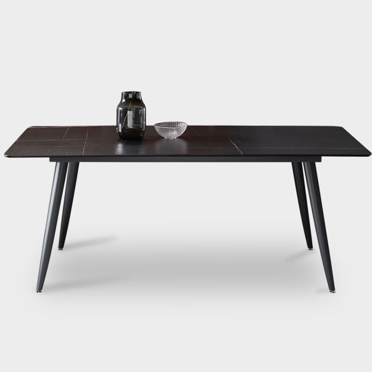 Modern Metal Dining Set 1/4/5 Pieces Rectangle Dining Table Set Clearhalo 'Dining Room Sets' 'Dining Tables & Seating' 'dining_room_set' 'furn' 'furn_dining_room_set' 'Furniture' 'furniture_dining_room_set' 'Kitchen & Dining Furniture' 1200x1200_bdfda1be-ad77-48f4-b88d-a03f6af29143