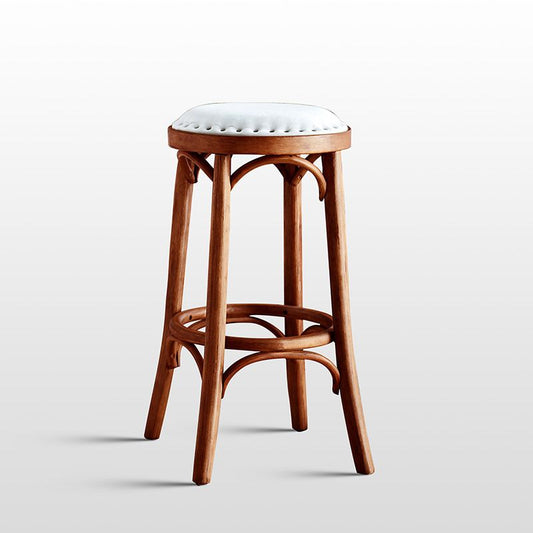 Tabouret de comptoir de siège rond de style de style industriel avec des jambes en bois