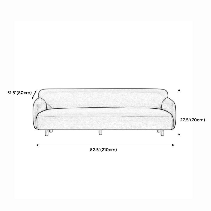 Cushioned Backrest Sponge Padded Fabric Beige/orange/dark Green Sofa Clearhalo 'furn' 'furn_sofas' 'Furniture' 'furniture_sofas' 'kitchen' 'kitchen_sofas' 'Living Room Furniture' 'Sofa' 'sofas' 1200x1200_be0027cc-8e6f-40fa-abcd-1483f000e167