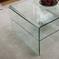 15.7"H Modern Sled Base White/black Glass Square Coffee Table with Shelf Clearhalo 'Coffee & Accent Tables' 'Coffee Tables' 'coffee_tables' 'furn' 'furn_coffee_tables' 'Furniture' 'Living Room Furniture' 1200x1200_be01e46f-77dc-448a-a514-9d8a875137e5